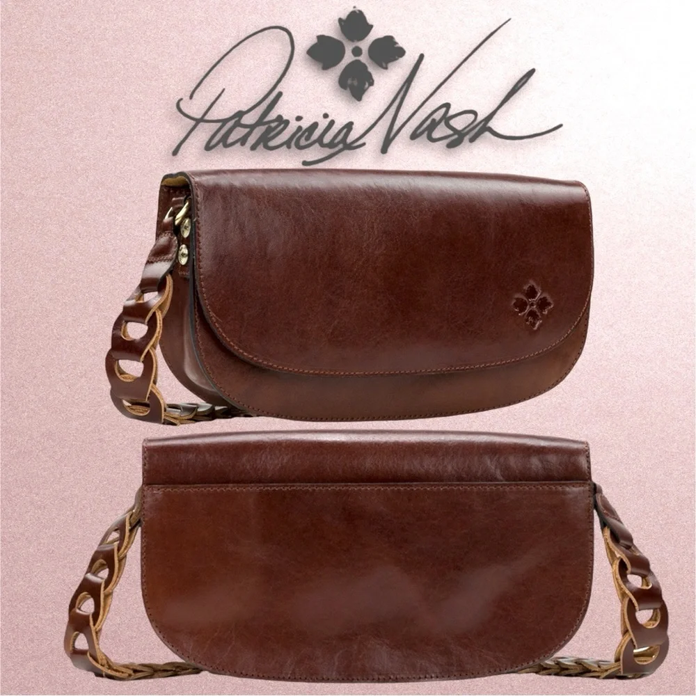 Patricia Nash Chelsey Boho Chain-link Leather Crossbody NWOT + Dust Bag + COA - Picture 5 of 9